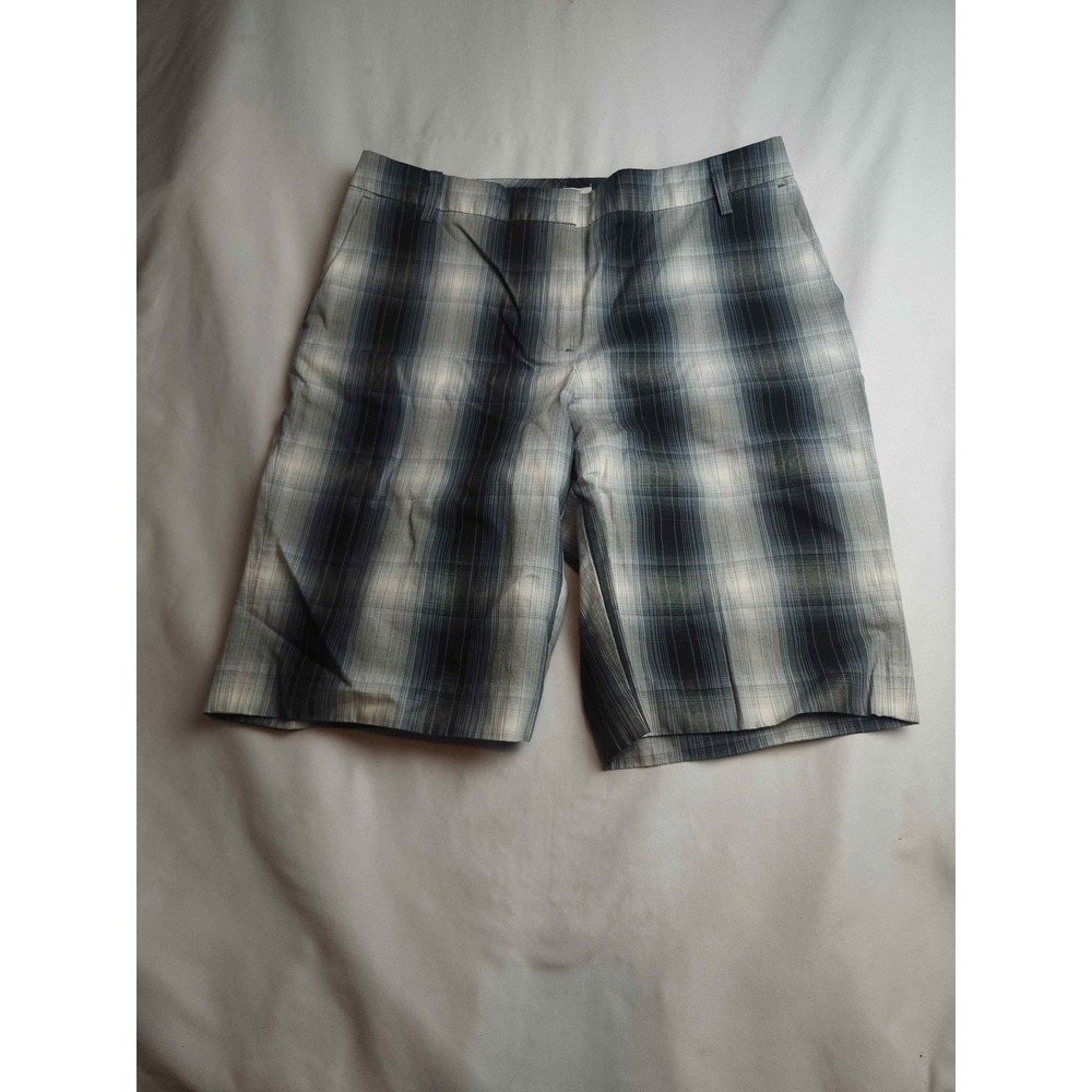 Lizgolf Liz Claiborne Grey Plaid Golf Shorts Womens Size 10 Performance Casual
